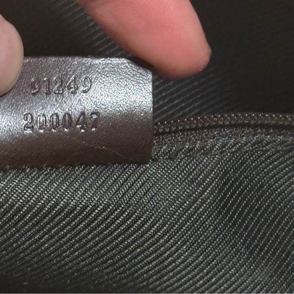 Gucci GG Monogram Canvas Tote Bag Brown Leather Trim Authentic Vintage Shopper - Picture 12 of 16